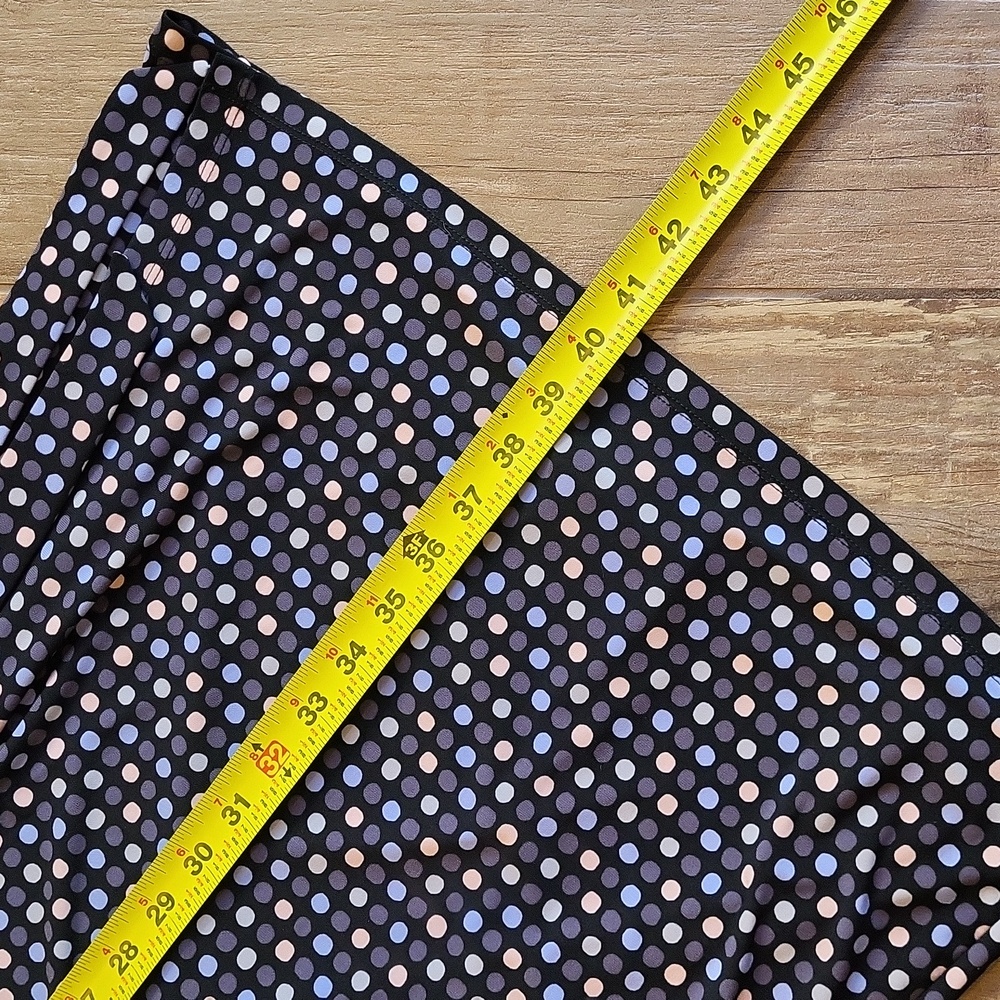 Anne Klein Navy and White Polka Dot Long Sleeve Wrap Dress - Picture 7 of 14